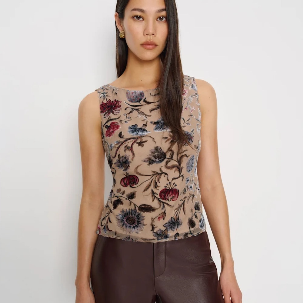 Reformation Evelina Velvet Top